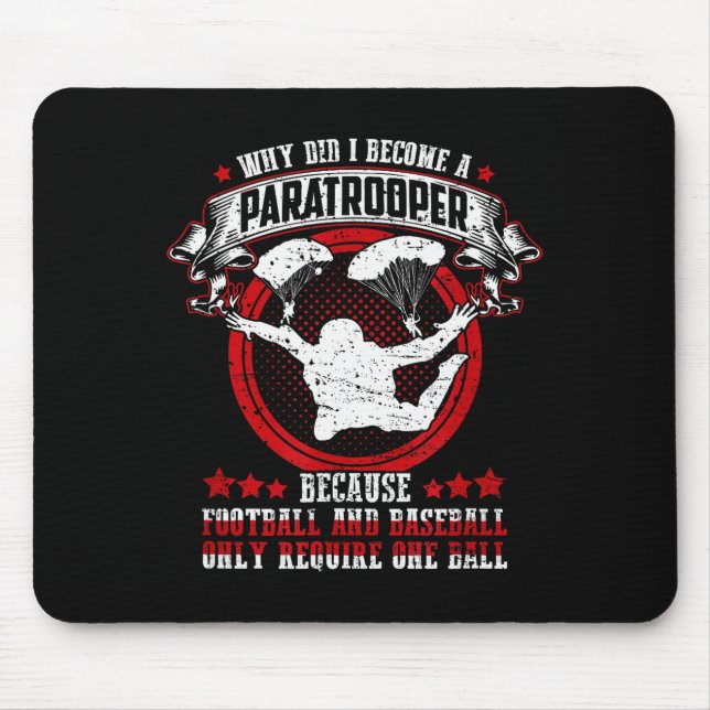 Funny 82nd 101st Airborne Paratrooper Military  Mouse Mat (Front)