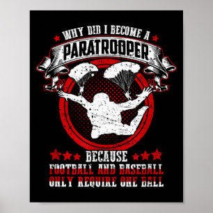 Funny 82nd 101st Airborne Paratrooper Military  Poster