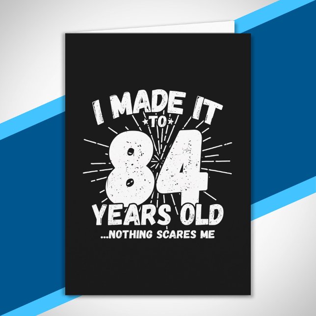 Funny 84th Birthday Quote Sarcastic 84 Year Old Card (Creator Uploaded)