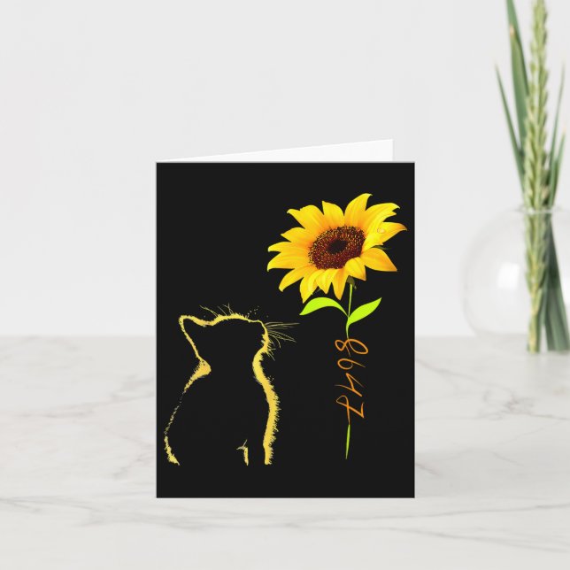 Funny 8647 Subtle 86 47 Cat Sunflower Trump Cat Lo Card (Front)