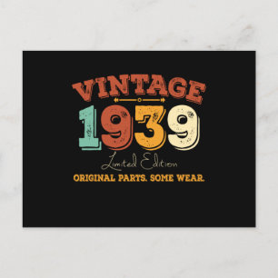 Funny 86 Year Old 1939 Vintage 86th Birthday Gift Postcard