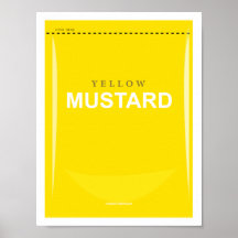 Funny 8.5"x11" Yellow Mustard Packet Poster