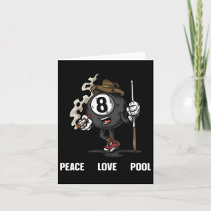 Funny 8 Ball Billiard Pool Player Eight Ball Billi Card