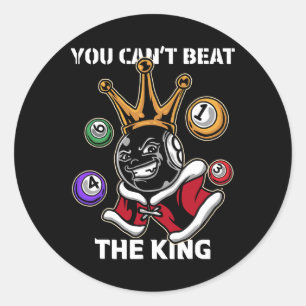 Funny 8 Ball Billiard Pool Player Eight Ball Billi Classic Round Sticker