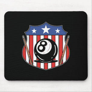 Funny 8 Ball Billiard Pool Player Eight Ball Billi Mouse Mat