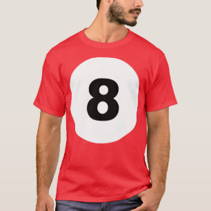 Funny 8 Ball Lazy Costume Billiard Men Kids Women T-Shirt