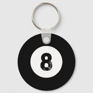 Funny 8 Ball Magic Billiards Pool Lazy Halloween C Key Ring