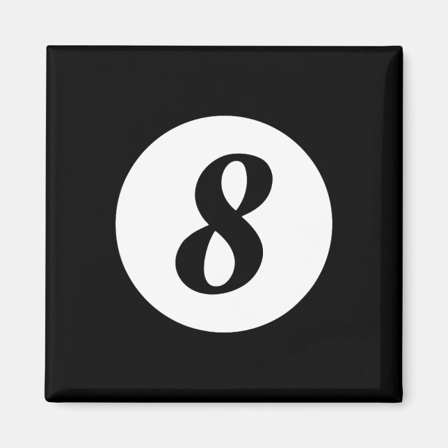 Funny 8 Ball Magic Billiards Pool Lazy Halloween C Magnet (Front)