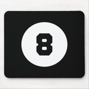 Funny 8 Ball Magic Eight Ball Billiards Pool Black Mouse Mat