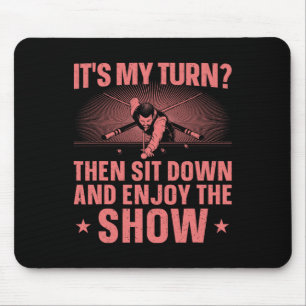 Funny 8 Ball Pool Design For Men Women Pool Player Mouse Mat