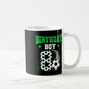 Funny 8th Birthday Boy Soccer Theme Party 8 Year O Coffee Mug