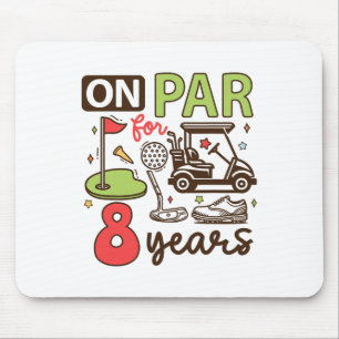 Funny 8th Birthday Golf Shirt 8 Years Old Golfer K Mouse Mat