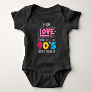 Funny 90s Love Quote Colorful Music Heart Baby Bodysuit