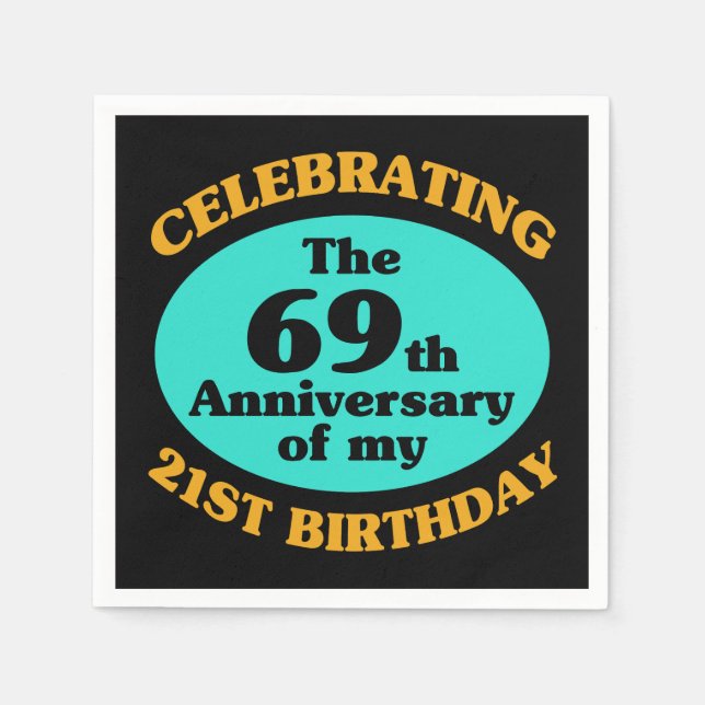 Funny 90th Birthday Gag Gift Napkin (Front)