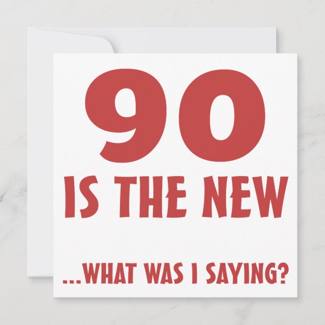 Funny 90th Birthday Gag Gifts Card (Front)