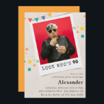 Funny 90th birthday invitations Men Fun Photo<br><div class="desc">Funny 90th birthday invitations Men Fun Photo</div>