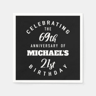 Funny 90th Birthday Personalised Napkin