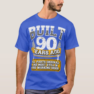 Funny 90th Birthday Shirt Vintage Built 90 Years A