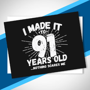 Funny 91st Birthday Quote Sarcastic 91 Year Old Postcard