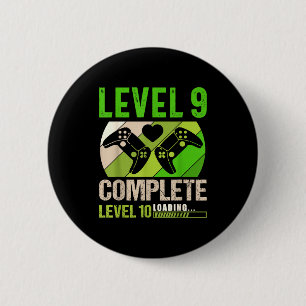 Funny 9th wedding anniversary vintage retro level 6 cm round badge