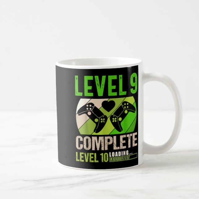 Funny 9th wedding anniversary vintage retro level  coffee mug (Right)
