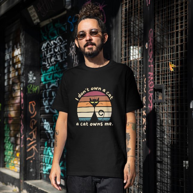 Funny a Cat Owns Me T-Shirt (Creator Uploaded)