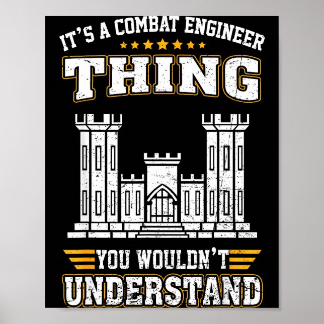 Funny a combat engineer thing wouldn't understand poster (Front)