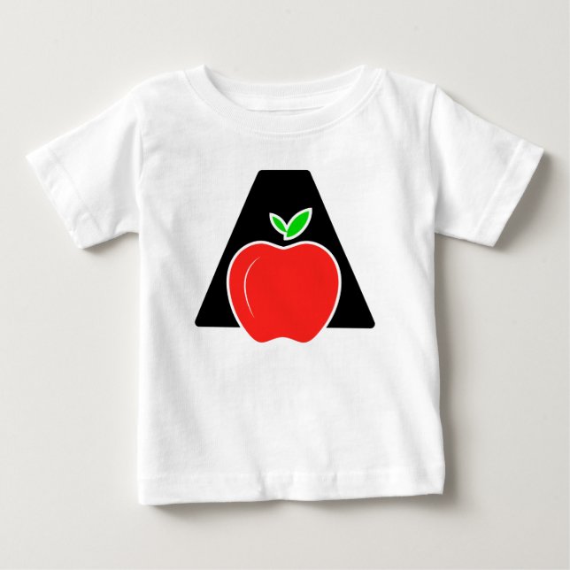 Funny A For Apple  Baby T-Shirt (Front)