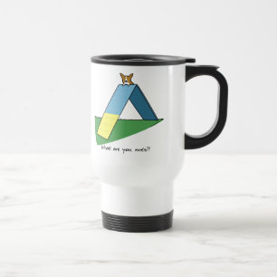 Funny A-Frame Corgi Agility Travel Mug