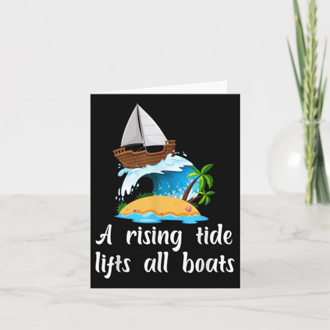 Funny A Rising Tide Lifts All Boats  Card (Front)