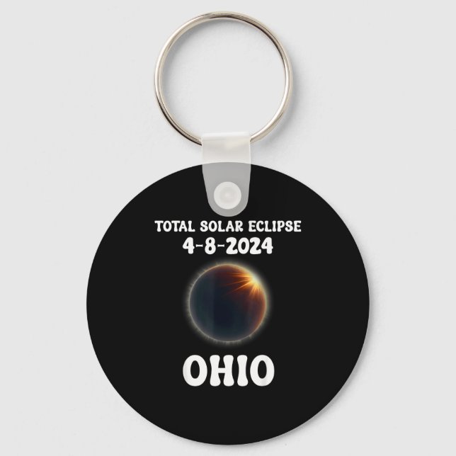 Funny A Total Solar Eclipse Twice Lifetime Key Ring (Front)