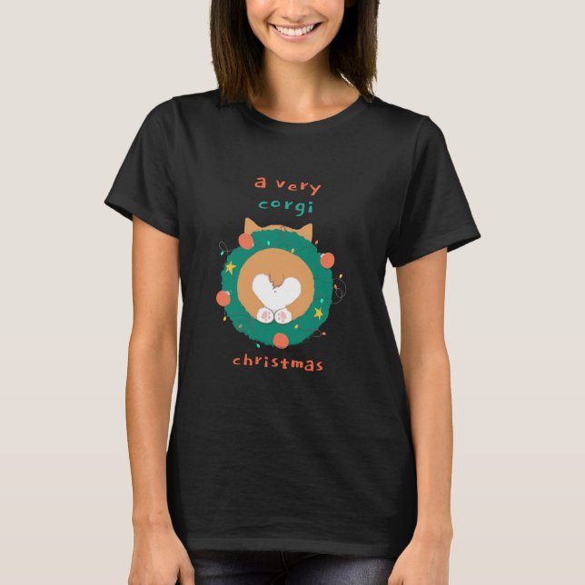 Funny A Very Corgi Christmas T-Shirt (Front)