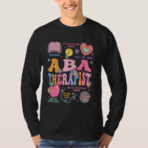 Funny ABA Therapist Women Retro Behaviour Analysis T-Shirt