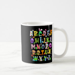 Funny Abcs Alphabet Learning Preschool Bunny Eggs Coffee Mug