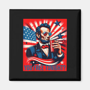 Funny Abe Lincoln 4th Of July Patriotic American U Magnet
