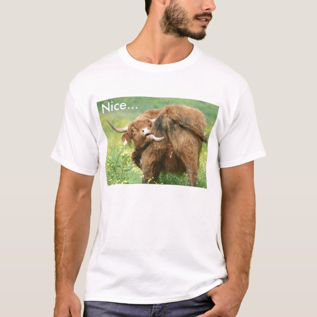 Funny Aberdeen Angus Cow T-Shirt (Front)