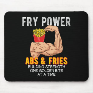 Funny Abs Exercise French Fries Muscle Building Bo Mouse Mat