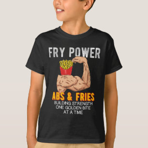 Funny Abs Exercise French Fries Muscle Building Bo T-Shirt