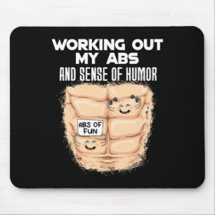 Funny Abs Exercise Muscle Building Bodybuilding 1  Mouse Mat