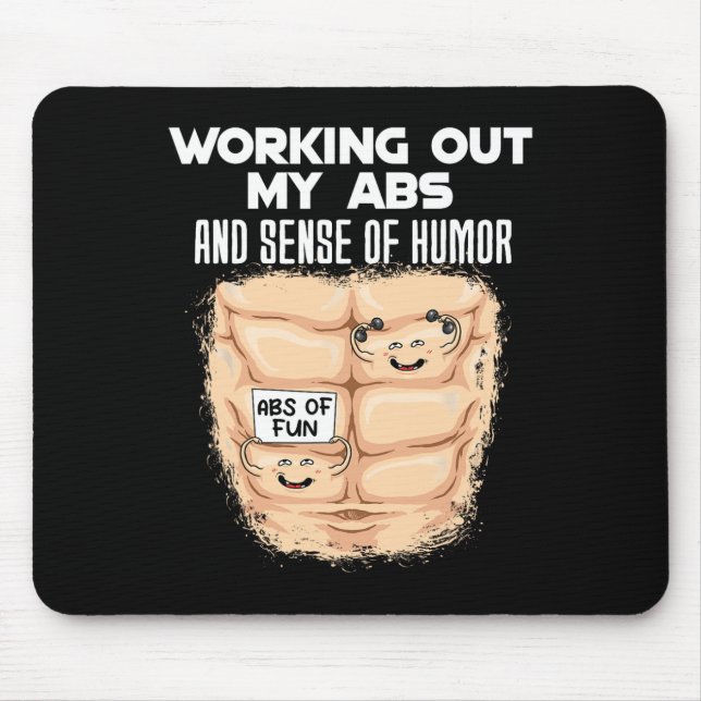 Funny Abs Exercise Muscle Building Bodybuilding 1  Mouse Mat (Front)