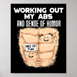 Funny Abs Exercise Muscle Building Bodybuilding 1 Poster