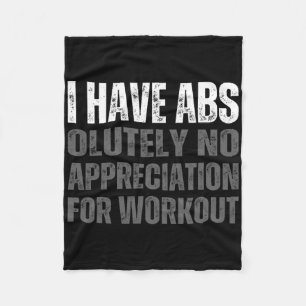 Funny Abs Humour Fleece Blanket