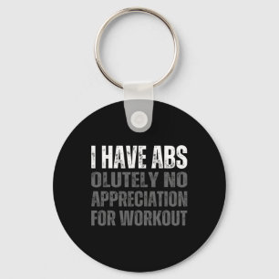 Funny Abs Humour Key Ring