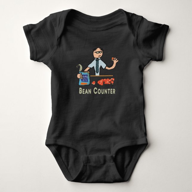 Funny Accountant Bean Counter Baby Bodysuit (Front)