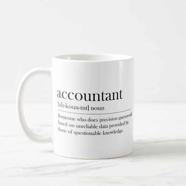 Funny Accountant Definition Gift For Accountant  Coffee Mug (Left)