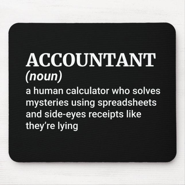 Funny Accountant Definition Mouse Mat (Front)