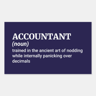 Funny Accountant Definition Rectangular Sticker
