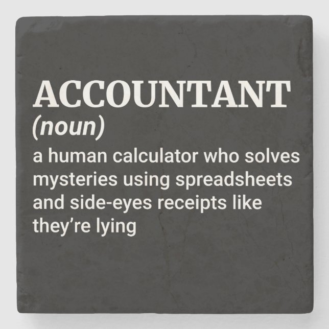 Funny Accountant Definition Stone Coaster (Front)