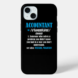 Funny Accountant Gift Idea Definition Accounting iPhone 15 Mini Case