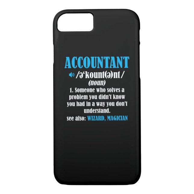 Funny Accountant Gift Idea Definition Accounting Case-Mate iPhone Case (Back)